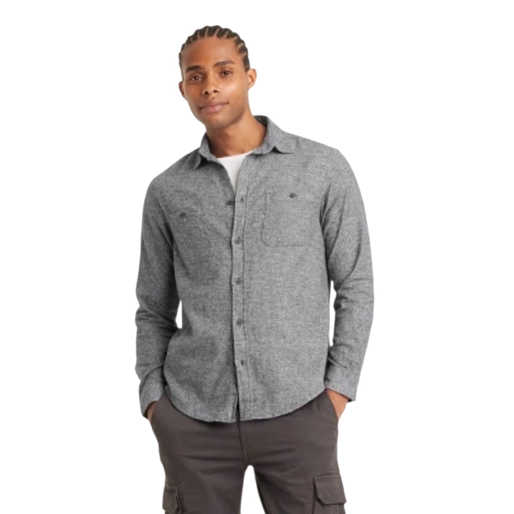Goodfellow & Co Men's Charcoal Button-Down Shirt Large